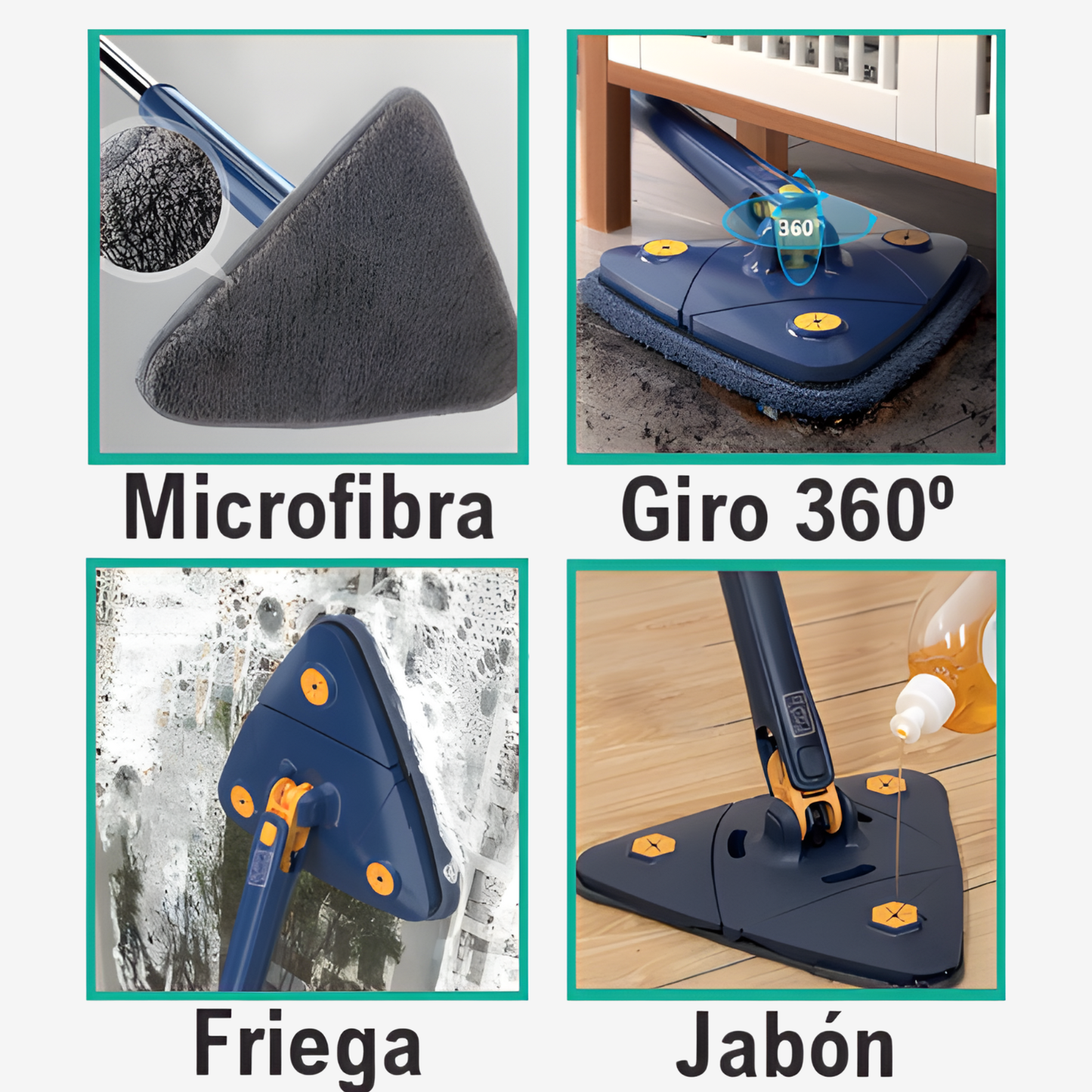 Mopa Fregona Triangular Giratoria 360° - CleanGiro™